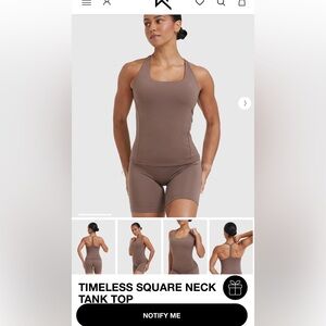 ONER ACTIVE timeless square neck top brown